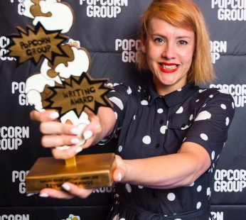 Bryony Kimmings winning the 2019 Popcorn Award